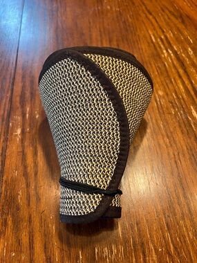 Woven Straw Travel Sun Visor with Black Trim